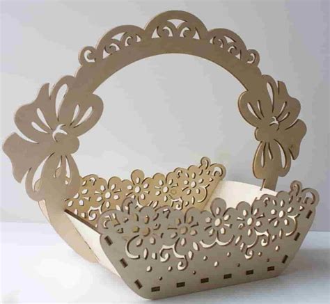 Download Free Laser Cut Vector Files basket wooden | Free Vector
