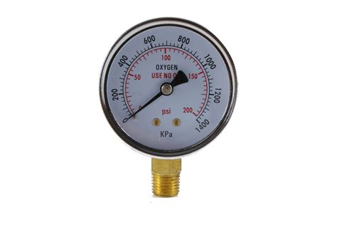 Low Pressure Gauge For Oxygen Regulator 0 200 Psi 25 Inches