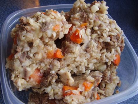 After the stew simmered for 20 minutes, add frozen peas and let the whole stew cook for another 5 minutes. Homemade Dog Food Recipe - Genius Kitchen