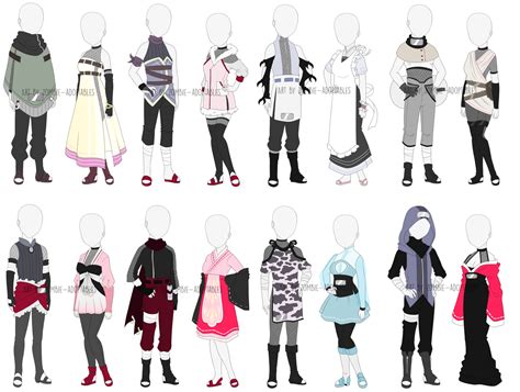 Adoptable Outfits 2 Left By Zombie Adoptables On Deviantart Эскизы