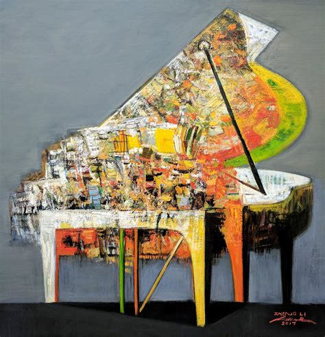 Piano In Gray By Zheng Li Muse And Co Fine Art