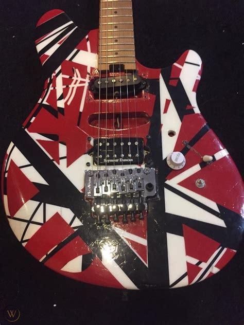 Peavey Wolfgang Evh 5150 Striped Guitar Used Series Red Black White Usa