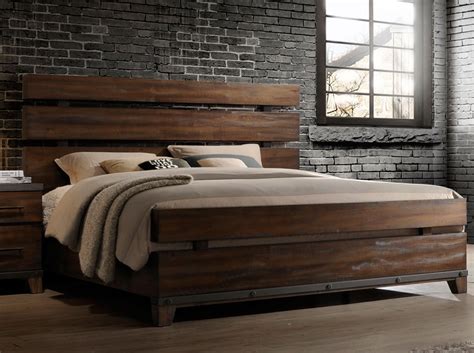 Modern Rustic Brown 6 Piece Queen Bedroom Set Forge Rc Willey