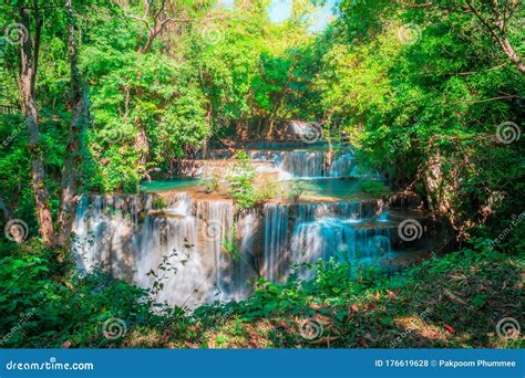 Landscape Of Huai Mae Kamin Waterfall Srinakarin Is A Waterfall In The