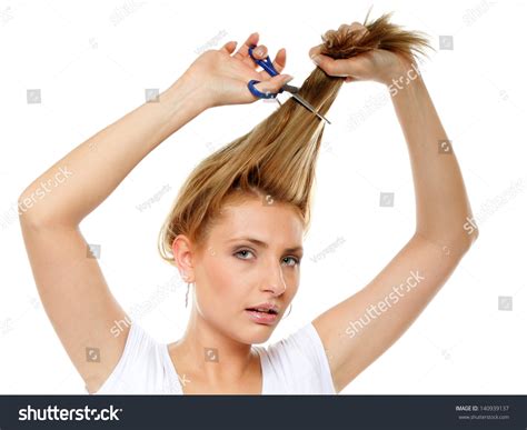 3933 Sad Girl Cutting Hair Images Stock Photos And Vectors Shutterstock