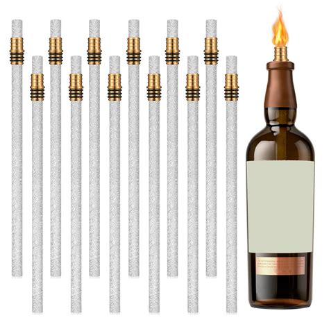 Wine Bottle Torch Kit Include 6pcs Brass Wick Holders With Gaskets And