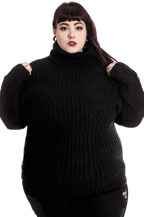Aeon Knit Sweater [PLUS] in 2020 | Sweaters, Ladies turtleneck sweaters, Knitted sweaters
