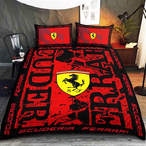 Scuderia Ferrari Fans Bedding Set Mte558 Please Note This Is A Duvet Cover Not A Comforter