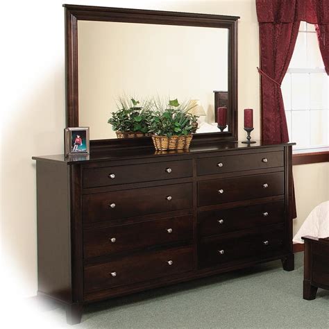 Traditional louis philippe bedroom is perfectly interpreted in this timeless design. 8-Drawer Double Dresser & Mirror w/ Slats by Daniel's ...