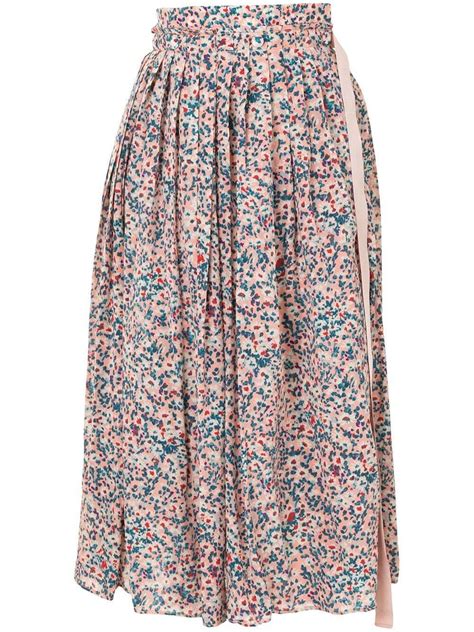 Buy Nº21 Daisy Print Pleated Skirt Multicolour At 43 Off Editorialist