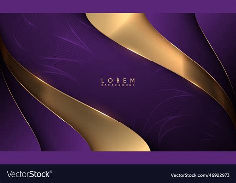Abstract Violet And Gold Luxury Background Vector Image