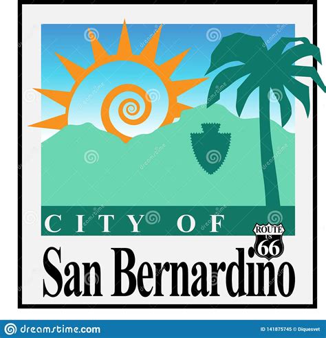 escudo de armas de san bernardino en california estados unidos ilustración del vector