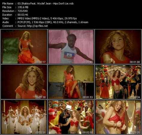 Shakira Feat Wyclef Jean Hips Dont Lie Vob File