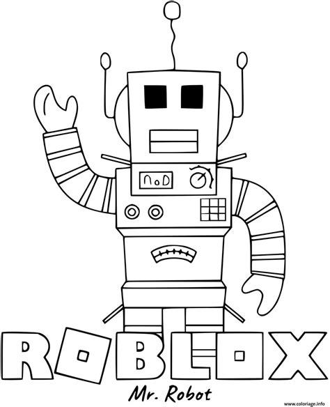 Coloriage Roblox Mr Robot Dessin Roblox à Imprimer