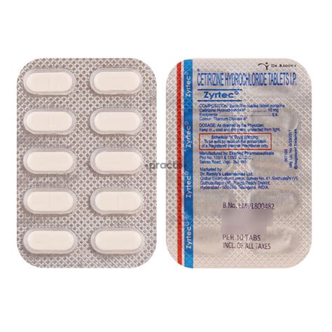 Zyrtec 10 Mg Tablet Uses Dosage Side Effects Price Composition