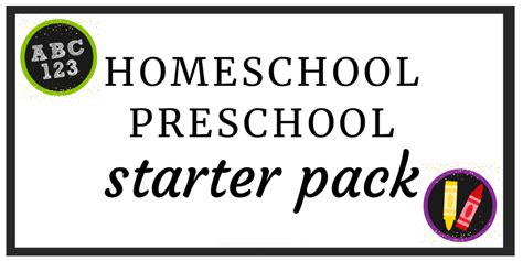 Homeschool Preschool Starter Pack 2020 Not Quite Super Mom