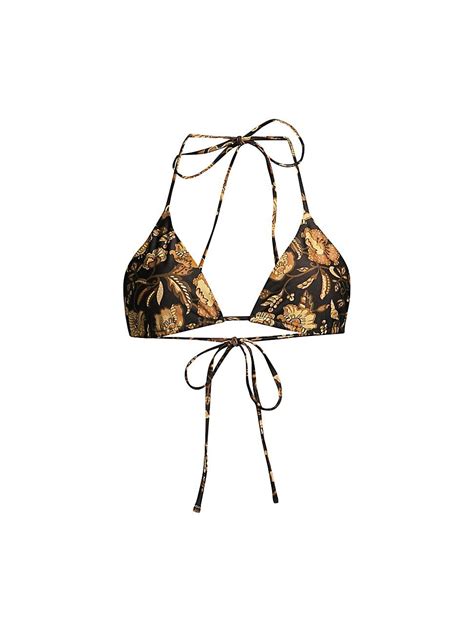 buy matteau hibiscus string triangle bikini top ginger hibiscus at 60 off editorialist
