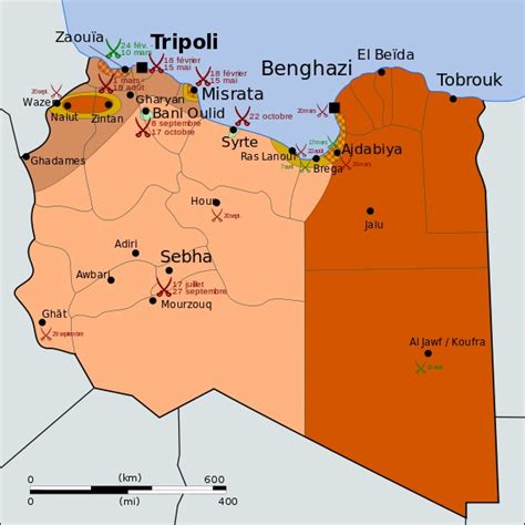 Carte De La Guerre Civile En Libye Aide Humanitaire