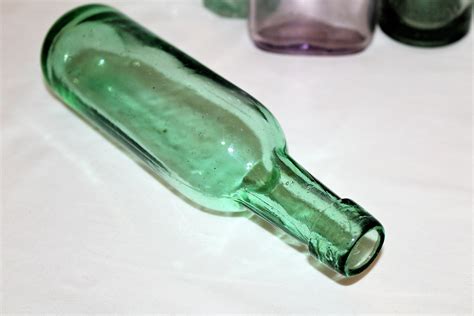 Antique Glass Bottle Round Bottom Soda Bottle Collectible Bottle