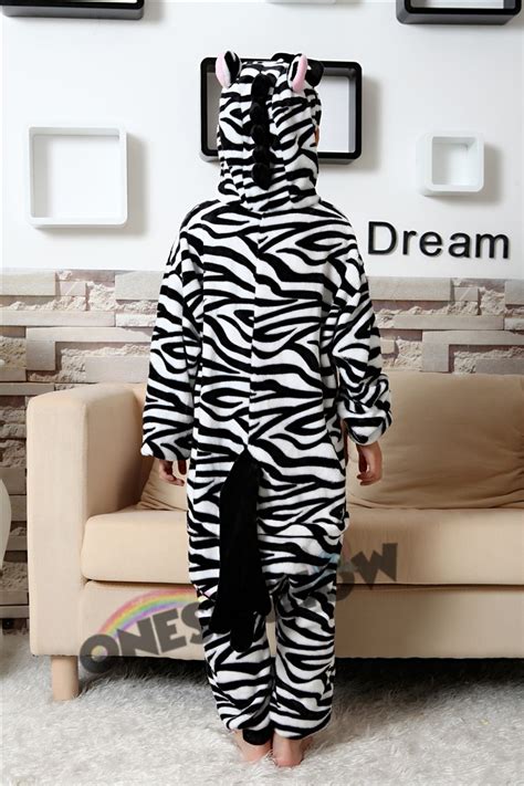 Zebra Onesie Kigurumi Pajamas Kids Animal Costumes For Teens Cheap