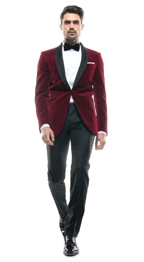 Filip Cezar Red Velvet Suit