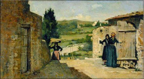 Silvestro lega dipinge un gruppo di donne, una delle quali sulla destra sta portando il caffè, che chiacchierano e si trastullano all'ombra di un pergolato, con una bambina che le intrattiene. Le Muse : SILVESTRO LEGA, Italian painter (b. 1826 ...