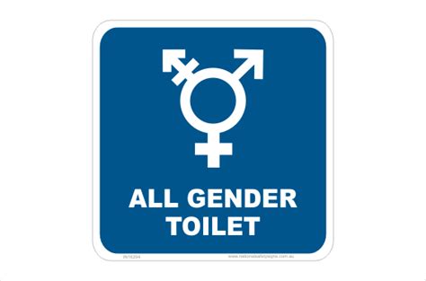 All Gender Toilet Sign Gender Neutral Restroom Signs Australia