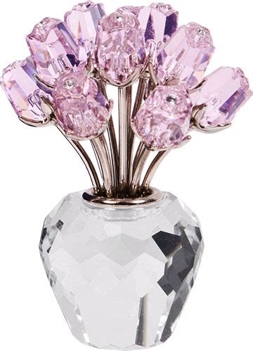 Natasha Watkins Swarovski Crystal Vase With Flowers Flower Dreams