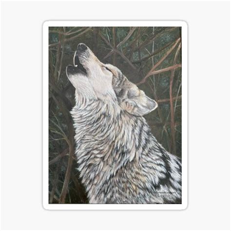 Howling Wolf Sticker For Sale By Sallyh89 Redbubble