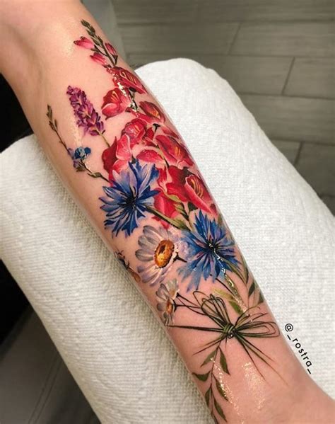 50 Best Pastel Color Flower Tattoos For Girls Shake That Bacon
