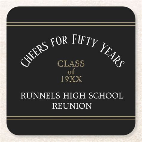 Look 50th Class Reunion Party Coasters Zazzle Class Reunion 50th