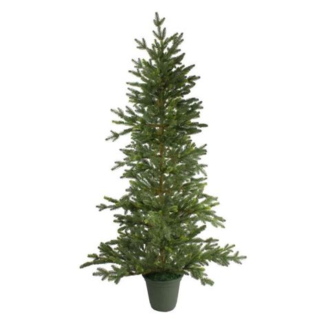 Northlight 6 Ft Pine Potted Traditional Slim Artificial Christmas Tree