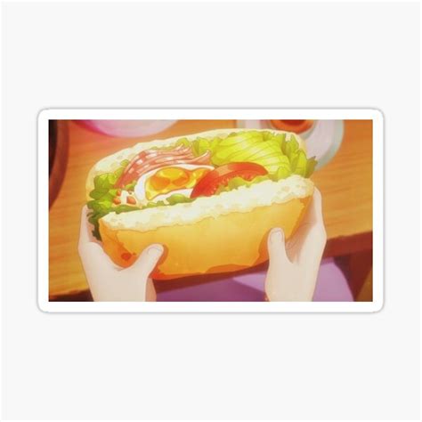 Anime Sandwich Sandwich Picnic Food Animation Sticker For Sale By