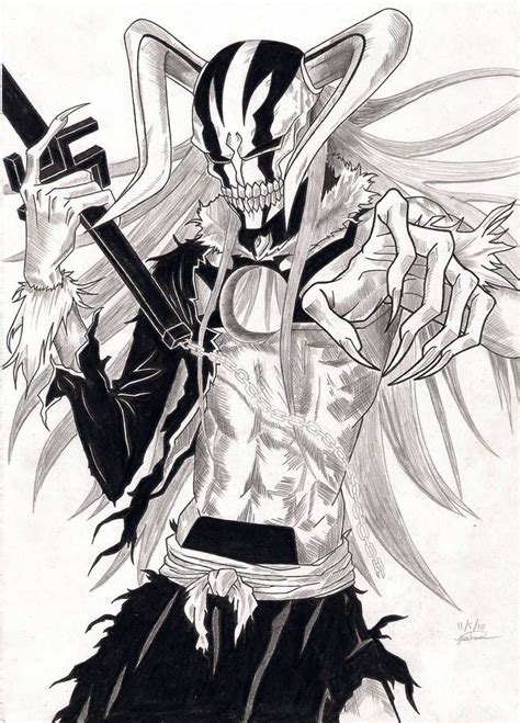 Ichigo Hollow Form 2 Sketch By Jdgonline On Deviantart Bleach Anime Ichigo Bleach Drawing