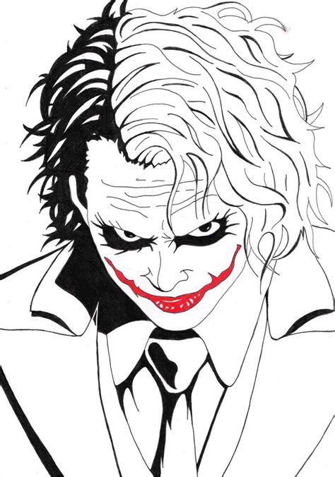 Mask Joker Pencil Drawing Easy Pic User