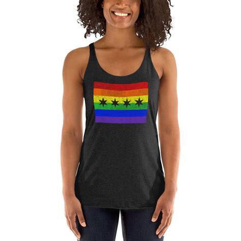 Chicago Gay Pride Flag Women S Racerback Tank Pride Flags Gay Pride