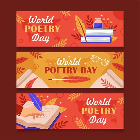 World Poetry Day Banner 8951388 Vector Art At Vecteezy