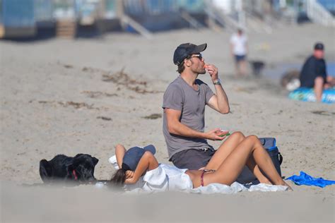 Paul Wesley And Ines De Ramon Spend A Day On A Sunny Malibu Beach 17