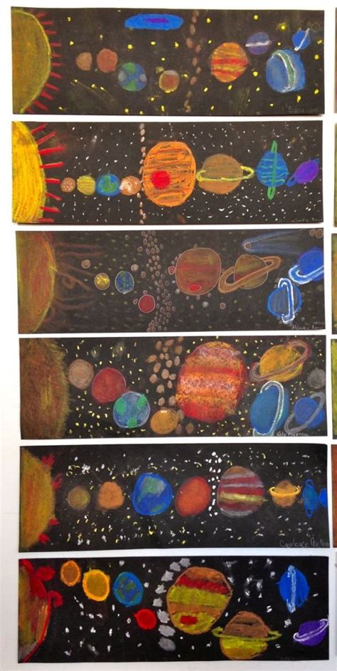 Our Solar Systemscienceart Project Colored Chalk And Q Tips 5th