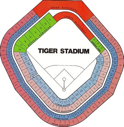 Tiger Stadium Seating Chart With Rows And Seat Numbers