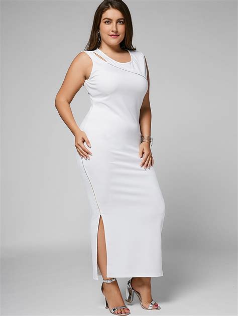 [22 off] plus size cut out bodycon maxi dress rosegal