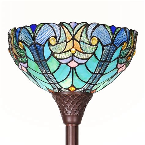 Tiffany Torchiere Floor Lampstained Glass Lamp Shade