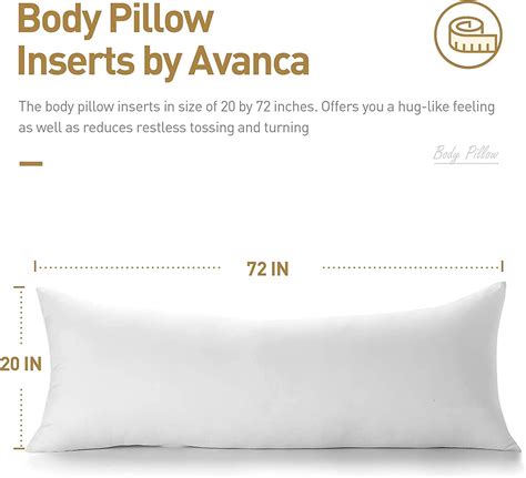 Fluffy Bed Sleeping Side Sleeper Body Pillow Insert Extra Long 20” X 72” White 7445011940946 Ebay