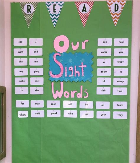 Kindergarten Sight Word Wall Sight Words Kindergarten Sight Word