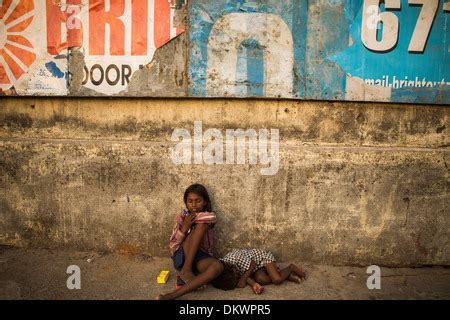 Homeless Girl Living On The Streets Dhaka Bangladesh Stock Photo
