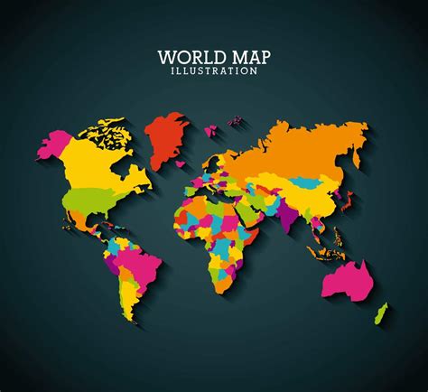 Ppt模板 素材下载 图创网彩色世界地图ai矢量可编辑切割地图 Ppt模板 图创网