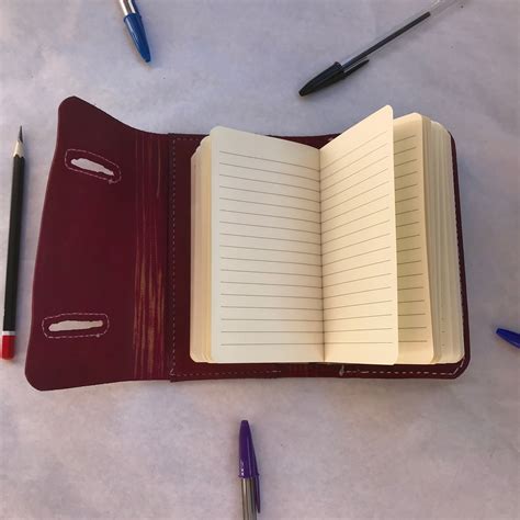 Leather Journal Notebook Medium Sized Real Leather Hand Etsy New Zealand