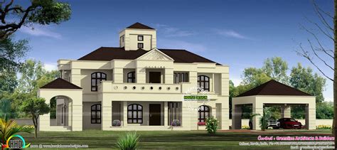 6340 Sq Ft Luxury Colonial Touch Home Kerala Home Design And Floor
