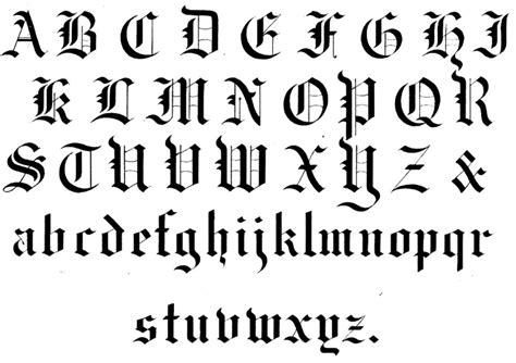 Gothic Calligraphy Alphabet Lettering Alphabet Calligraphy Fonts