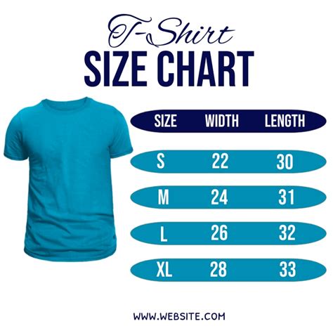 T Shirt Size Chartt Shirt Ad Template Postermywall